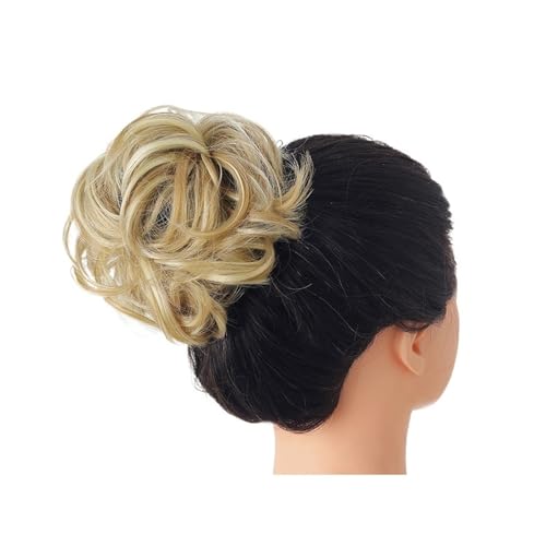 Haarteil Synthetischer unordentlicher Haarknoten, Chignon, Haargummis, gefälschtes Haarband, Zopf, elastischer Haarteilschwanz for Frauen, synthetischer Wickel, lockiger Pferdeschwanz Haarverlängerung