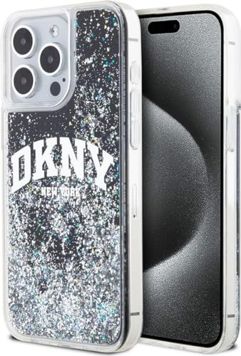 CG Mobile Hülle für iPhone 14 Pro Max 6.7" DKNY DKHCP14XLBNAEK Schwarz hardcase Liquid Glitter Big Logo