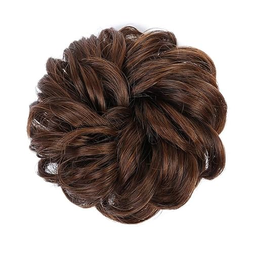 Bun Haarteile (1/2 Stück) Dutt-Pferdeschwanz-Haarverlängerungen for Frauen, Mädchen, Kinder, synthetische lockige Donut-Chignon-Haarteile, elastisches Haarband, Hochsteckfrisur, Chignon, flauschiges,