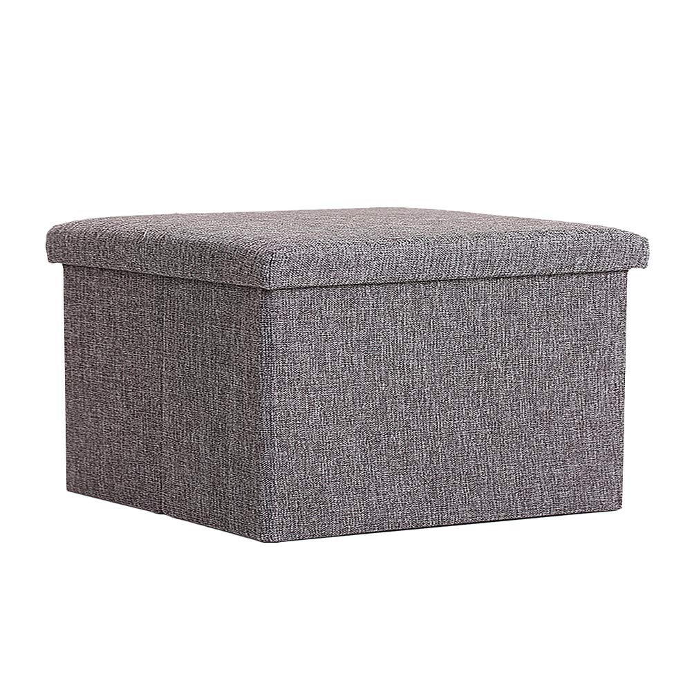 Rysmliuhan Shop sitzhocker aufbewahrung Couch hocker Fußschemel Aufbewahrungshocker Fußhocker Hocker und Puffs Puffs Aufbewahrungshocker Hocker Aufbewahrung Dark Gray,50 * 31 * 31