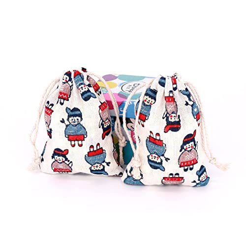 Stoffbeutel mit Kordelzug 20 teile/los Multi Designs Baumwolltaschen 9x12 8x10 cm Kleine Leinen Kordelzug Geschenktüte Muslin Charms Schmuck Verpackung Taschen Jutebeutel Geschenktüten mit Kordelzug