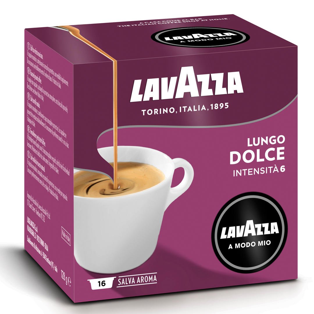 Lavazza Ein Modo Mio Lungo Dolce Kapseln Packung mit 16 Pods