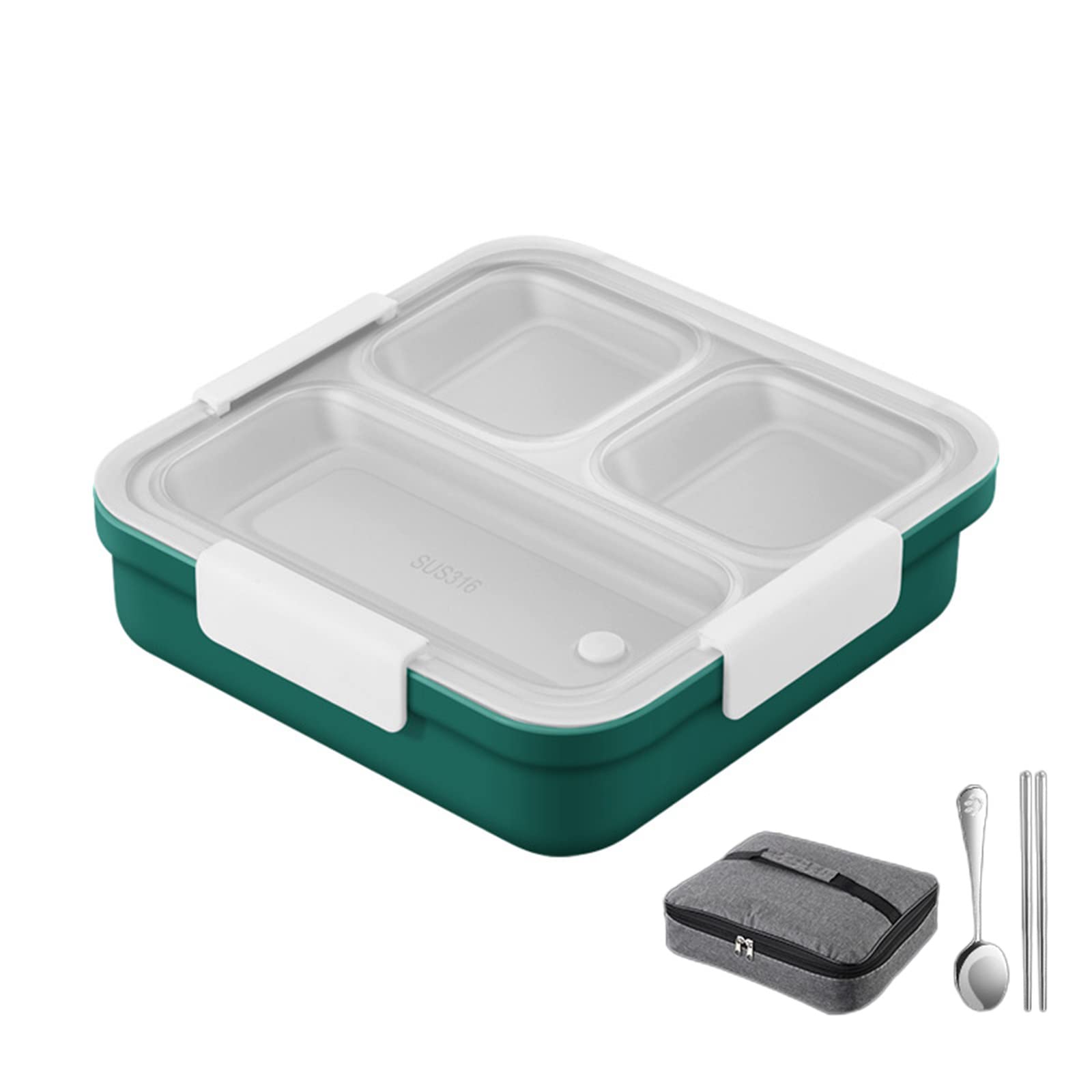 Tragbare auslaufsichere Box, wasserbeheizte Lunchbox mit Fach, abnehmbare Lunch-Behälter, einfach zu verwenden