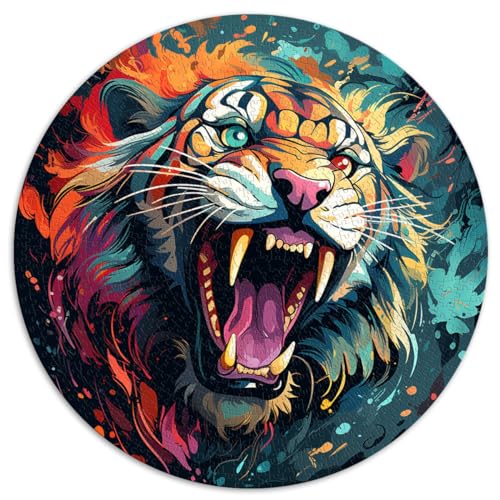 Puzzlespiel „Wilder Tiger“ 1000 Teile Puzzle 67,5 x 67,5 cm Puzzle Mitmach-Spiel-Familiendekoration für anspruchsvolles Puzzlespiel und Familienspiel