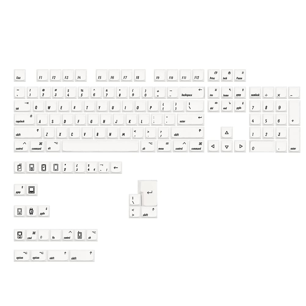 Seprendi 133 Tasten PBT-Tastenkappe MDA Einfache Kappen Mechanische Tastaturkappe Tastatur-Ersatztastenkappe