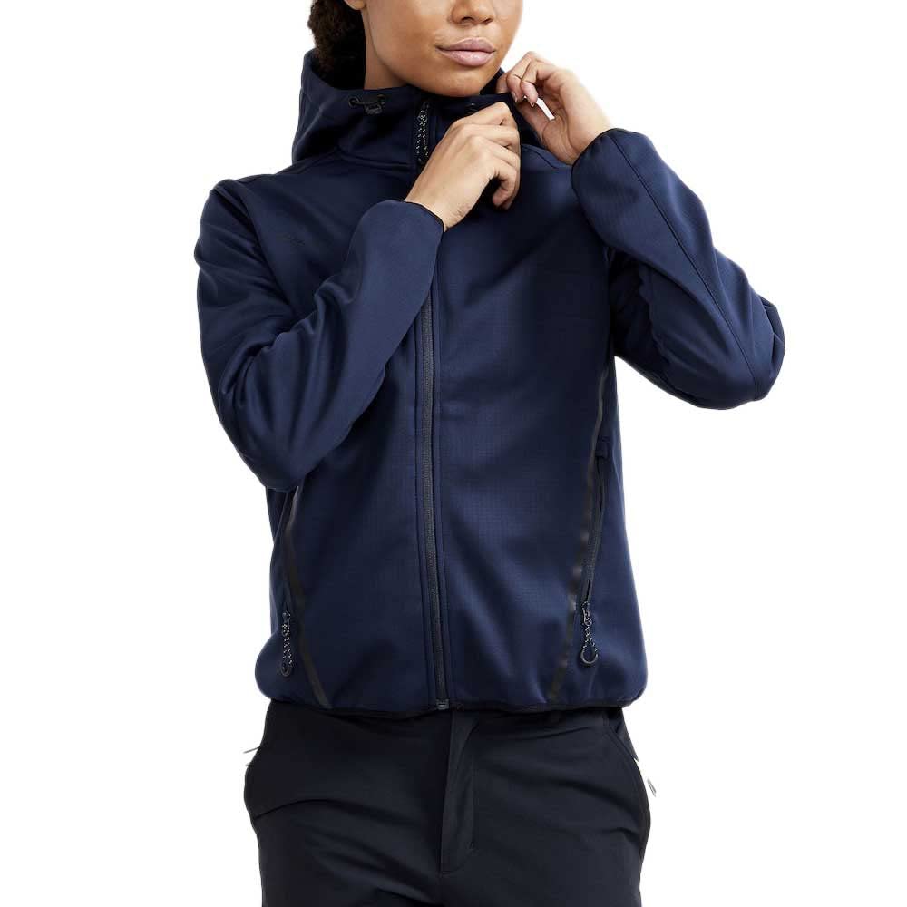 Craft ADV EXPLORE Softshelljacke für Damen XL | Blaze | Winddichte, wasserabweisende Softshelljacke Damen für den täglichen Gebrauch | 2 Seitentasche, 1 Innentasche | Übergangsjacke Damen