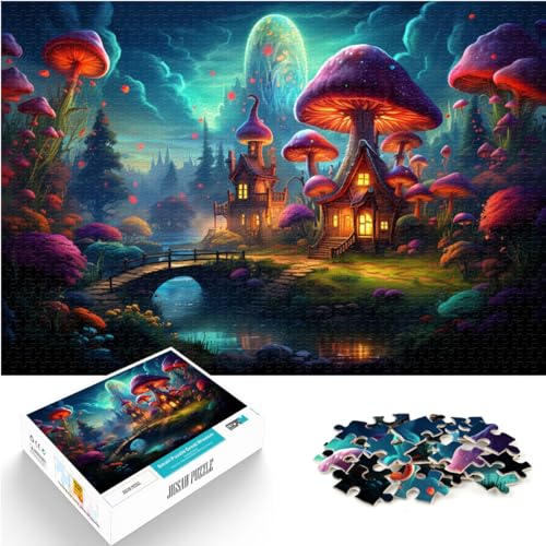 Puzzlespiele Zauberpilz 1000 Puzzles für Erwachsene Holzpuzzle Jedes Teil ist einzigartig - Anspruchsvolles Familienspaßspiel 1000 Teile (50 x 75 cm)