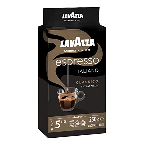 Lavazza Caffe Espresso Gemahlener Kaffee (250 g) - Packung mit 6