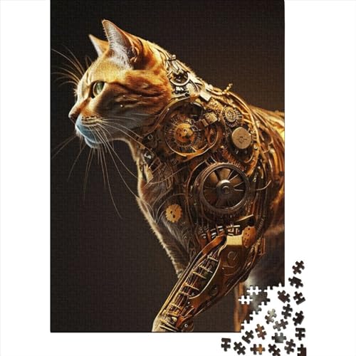 500 große Teile Puzzle für Erwachsene Katzenroboter Puzzles für Erwachsene und Jugendliche ganze Familie und die 52x38cm