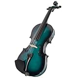 Standard Violine 1/4 Größe Akustische Violine Geige Blau & Schwarz Ahorn Holz Top & Back Akustische Geige Brasilholz Bogen KIT