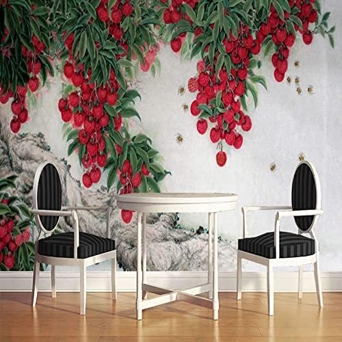 XLMING Frucht Lychee 3D Tapete Home Dekoration Wohnzimmer Sofa Schlafzimmer Tv Hintergrund Wand-430cm×300cm