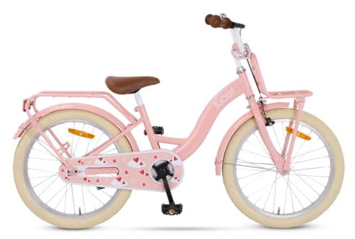 SJOEF Classic Kinderfahrrad 20 Zoll | Kinder Fahrrad für Mädchen/Jugend | Ab 2-8 Jahren | 12-20 Zoll (Rosa)