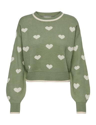 JDY Damen Jdyromance L/S Jacq. Pullover KNT Noos Strickpullover, Sea Spray, M