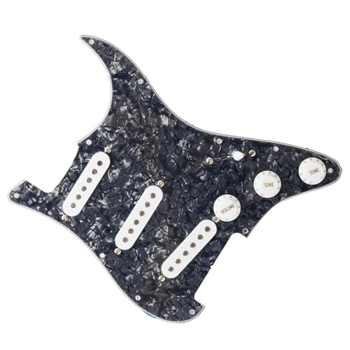 Standard-Pickguard-Tonabnehmer SSS E-Gitarren-Schlagbrett, vordere Abdeckung, Tonabnehmer, exquisite und praktische Gitarrenteile (Color : 8)