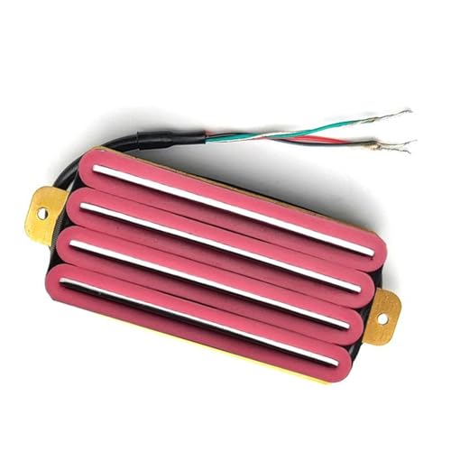 E-Gitarre Mit Hoher Ausgangsleistung, Spurtyp, Vierspulen-Humbucker-Tonabnehmer, Farbe e gitarren tonabnehmer (Color : Pink)