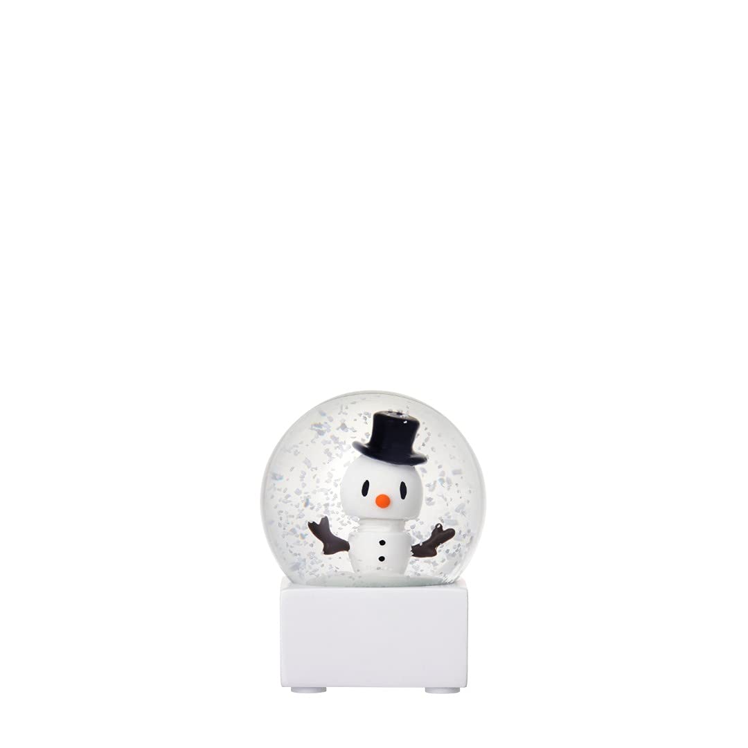 Hoptimist - Skandinavisches Design - Schneekugel - Small Snowman Snow Globe - Glas/Kunststof - Geschenkidee zu Weihnachten