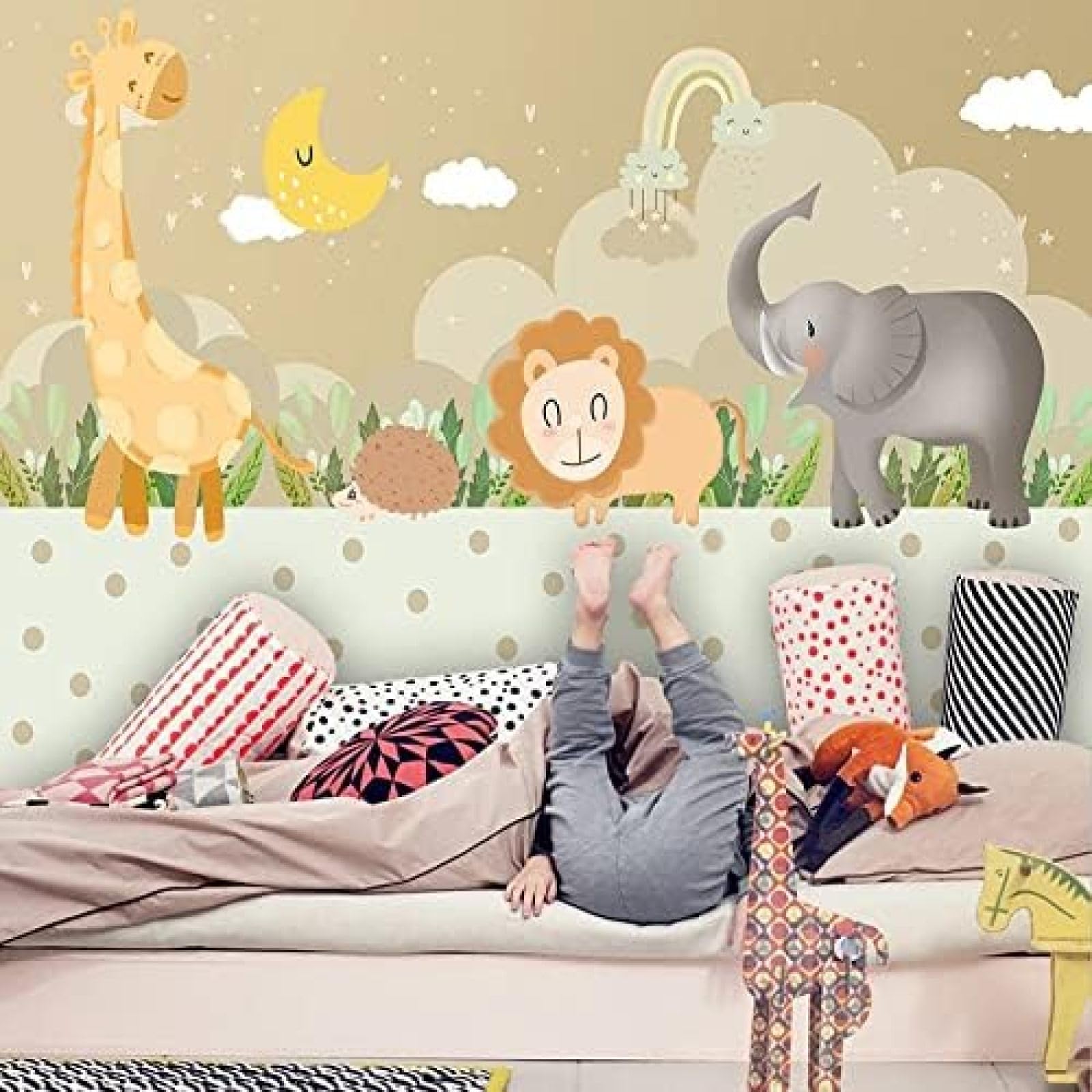 Niedliche Cartoon Waldtiere 3D Tapeten Wanddekoration Fototapete Sofas Wohnzimmer Wandbild Schlafzimmer-400cm×280cm