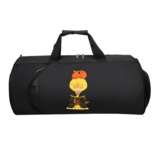 Assassinati-on Classro-om HandgepäCk Tasche, Reisetasche Tasche für Flugzeug Unter Sitzplatz, Weekender HandgepäCk Koffer füR Herren Und Damen Flugzeug(Black 2)