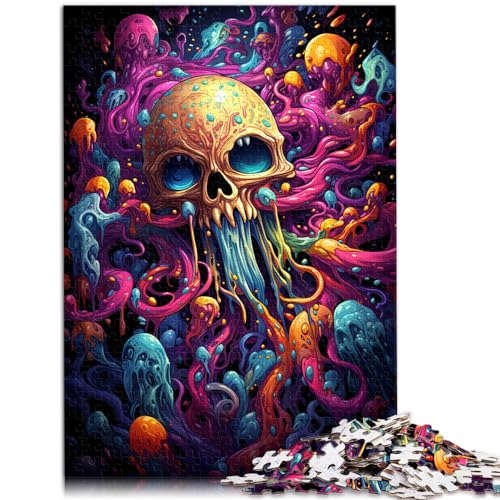 Spielzeug-Puzzle Bunter böser Oktopus 1000 Teile Puzzle für Erwachsene Puzzles Holzpuzzle Familienaktivität Puzzles 1000 Teile (50x75cm)