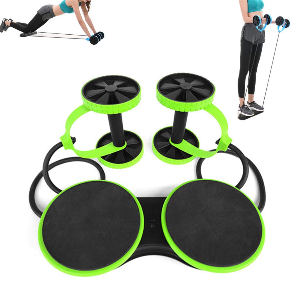 Bauchtrainer Roller Bauchtrainer Gerät Roller Heimfitnessgeräte Abdominal Exercise Roller Bauchrad Power Roller Ab Trainer green,freesize