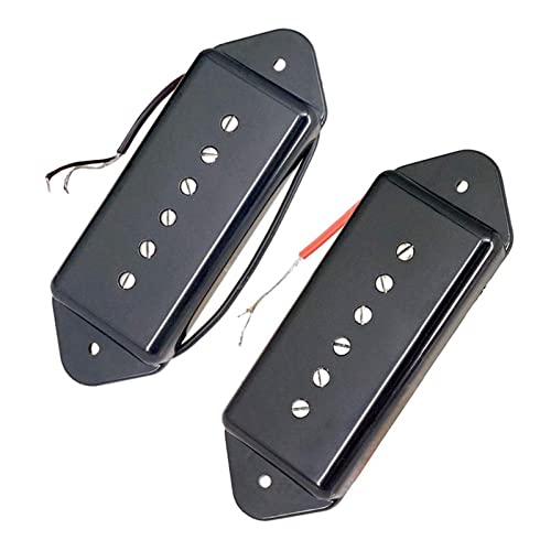 ZENGXUE 2 Stück Single Coil Pickups Hals & BridgeFor Lp. E- Gitarre- 2 Farben Wählen Humbucker Tonabnehmer Set (Color : Black)