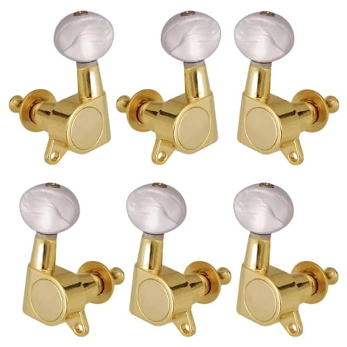 Strings Tuning Pegs Mechaniken Für Gitarre Vollständig geschlossener Gitarrenknopf, Folk-Akustik-E-Gitarre, Stimmwirbel, Mechaniken, Mechaniken (Color : 2L4R)