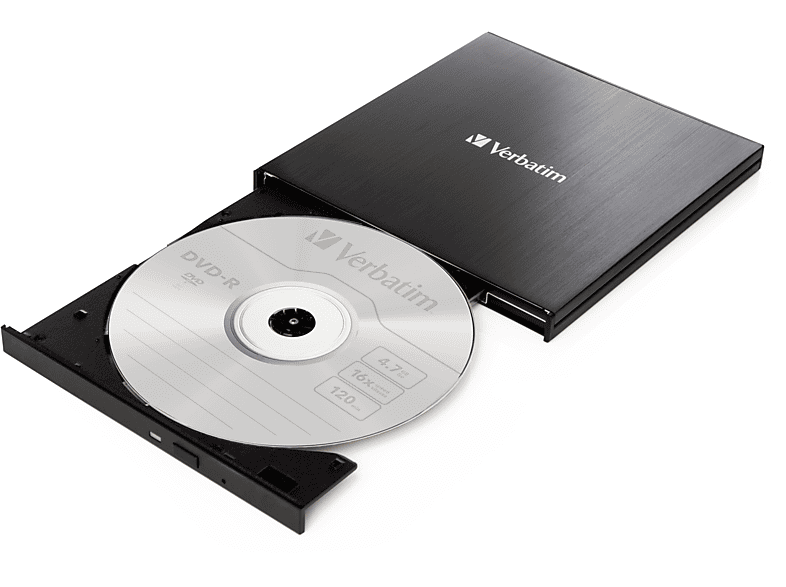 VERBATIM 43886 EXT. SLIMLINE USB 3.2 CD-DVD WRITER USB-C B extern DVD-Laufwerk