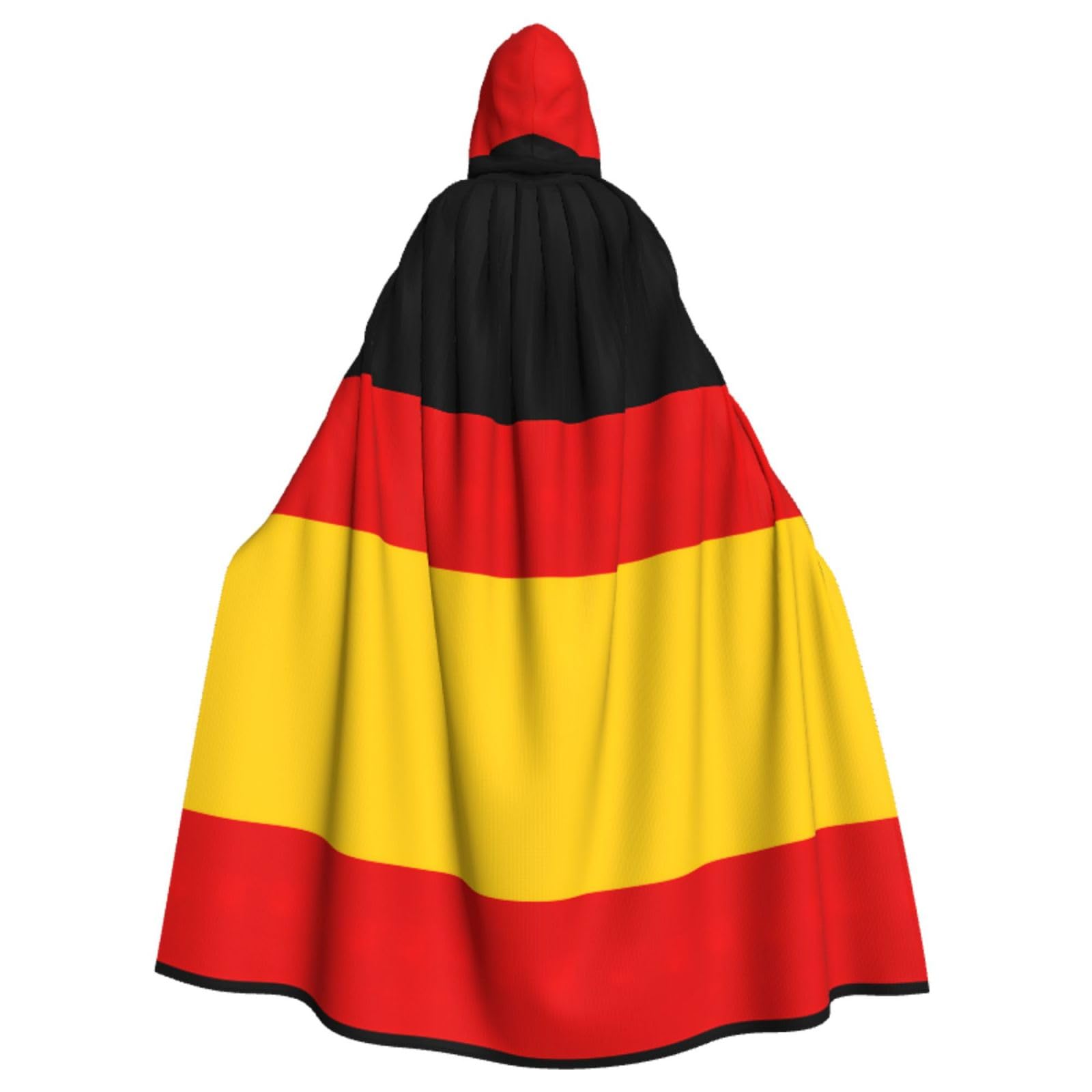 YQxwJL Halloween-Umhang mit deutscher Flagge, Herren, mit Kapuze, Renaissance-Umhang für Erwachsene, Cosplay, Hexenumhang