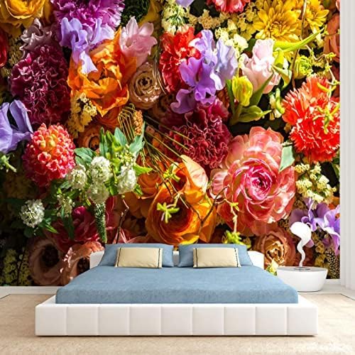 XLMING Florale Blumen Wanddekoration 3D Tapeten Home Esszimmer Sofa Schlafzimmer Wohnzimmer TV Hintergrund-400cm×280cm