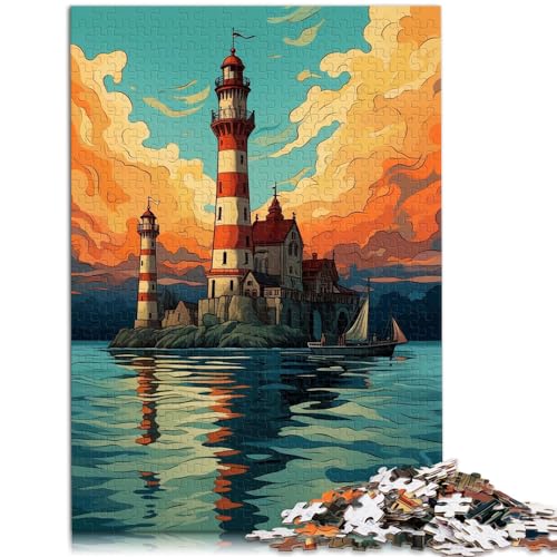 Spielgeschenk Puzzle ikonischer Leuchtturm Puzzle 1000 Teile Holzpuzzle Spielzeug Puzzle Lernspiele Stressabbau Puzzle 1000 Teile (50x75cm)