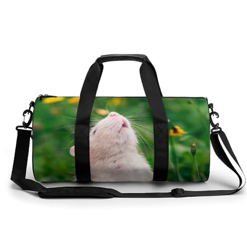 Niedlicher Hamster Sport Duffel Bag Sporttasche Reisetasche Handgepäck Tasche Schwimmtasche Weekender Bag 45x23x23cm