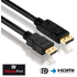 PURE PI5100-010 - DisplayPort Stecker auf HDMI A Stecker, PureInstall, 1 m