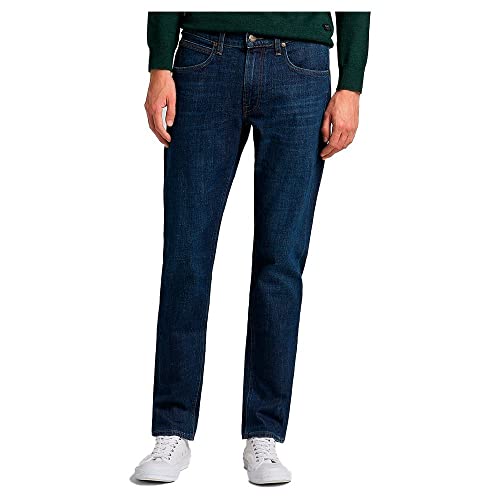 Lee Herren Daren Zip Fly Straight Jeans, Bleu (Dark Used Nj), 36W / 30L