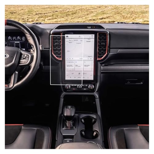 IMMLSX Für Ford Für Ranger Für Wildtrak Für Raptor 2022 2023 12 Zoll Gehärtetem Glas Schutz Film Auto Infotainment GPS Navigation Screen Protector Navigation Schutzfolie Navigations-Displayschutz