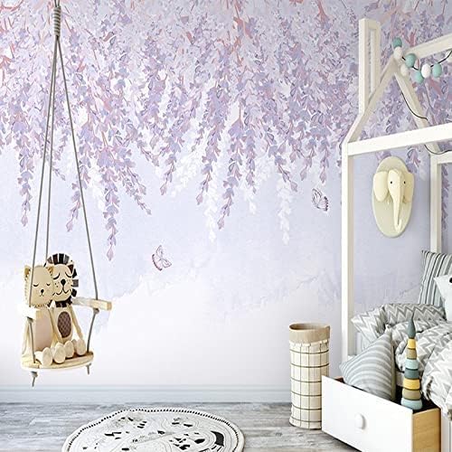 Lila Blume Rebe Romantik 3D Tapeten Wanddekoration Fototapete Sofas Wohnzimmer Wandbild Schlafzimmer-430cm×300cm