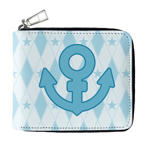 RYNDEX Jo-Jo's Bizar-re Adventu-re Portmonee Anime, Jugend Karikatur Kunstleder Geldbörse, Mädchen Geldtasche mit Münzfach und Geldscheinfach(Color:Multicolor 9)