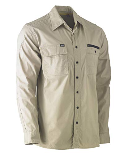 Bisley Workwear Flex&Move UKBS6144_BSTN Funktionsshirt 145 g/m², langärmelig, Stone, XL