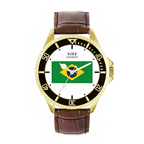 Toff London Brasilien-Flaggen-Uhr