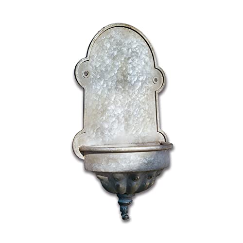 Loberon® Pflanzbrunnen Millieur, Eisen, H/B/T 55/14/32 cm, antikgrau