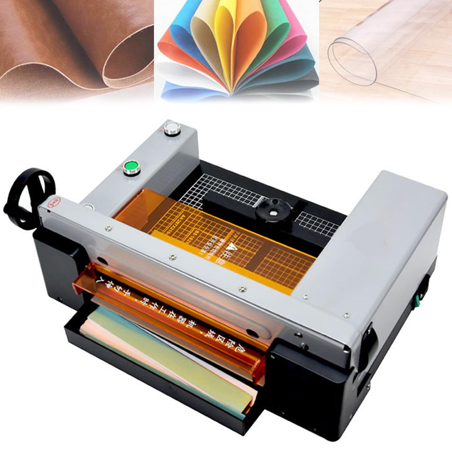 Qiang Papierschneider,Hochleistungs-Papierschneidemaschine Automatischer,Schnittstärke 40 mm,Schnittbreite 0–300 mm,mit Gitterlinien,für Karton,Karten,Leder,Büro,Zuhause,Schule