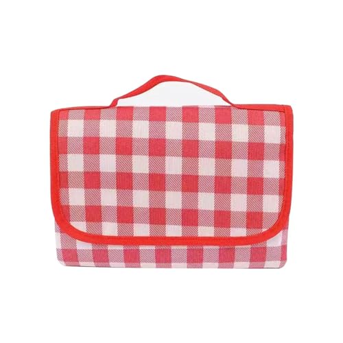 BFVAKBKYT Picknick-Reisedecke,Strand-Decke, Faltbare Picknickmatte, tragbare Camping-Picknickunterlage, 100 x150/100 x200 cm, regenfeste Camping-Isomatte aus Oxford-Stoff(Red,150x200cm)