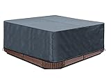 Abdeckung Whirlpools, Quadrat Allwetter Garten Whirlpool Abdeckun, Protector-Spa (200x200x85cm)