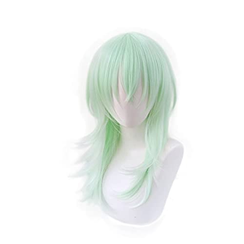 LINLINCD-Anime Coser Wig Fire Emblem Zughilfe Byleth Beleth Beleth Grün Lange Perücke Cosplay Kostüm Synthetisches Haar Männer Frauen Karneval Party Kurz Perücke Kurz