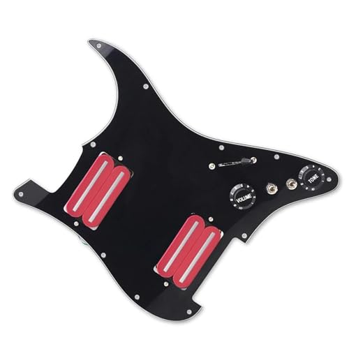 Standard-Pickguard-Tonabnehmer Professionelles exquisites HH-Coil Splitting E-Gitarren-Humbucker-geladenes vorverdrahtetes Schlagbrett (Color : 3/4)