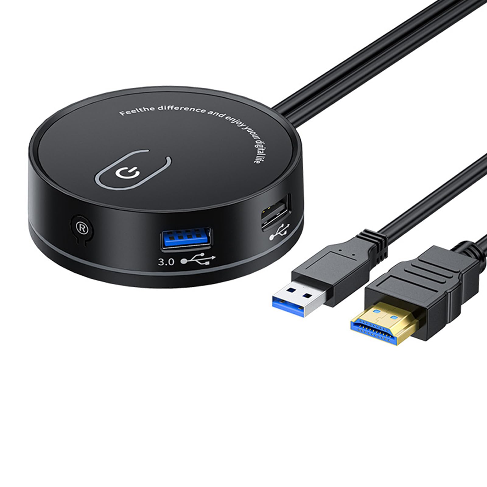 USB 3.0 USB C Desktop Computer Power Switching Extension Button Optional Auditory Port 116CM Cable