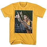 Bruce Lee Erwachsene T-Shirt Chinesische Kampfsport-Symbol Gelb, Orange, Klein