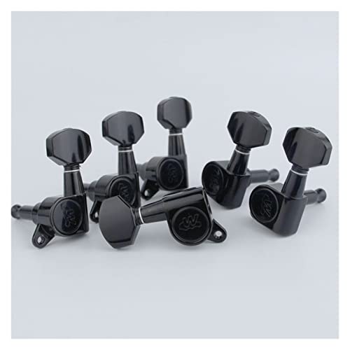 Gitarren Stimmwirbel E-Gitarren-Maschinenköpfe-Tuner-Getriebe- Verhältnis 1: 19 Für ST Oder Tl. Schwarze Tuning-Pegs. (Color : 6L)