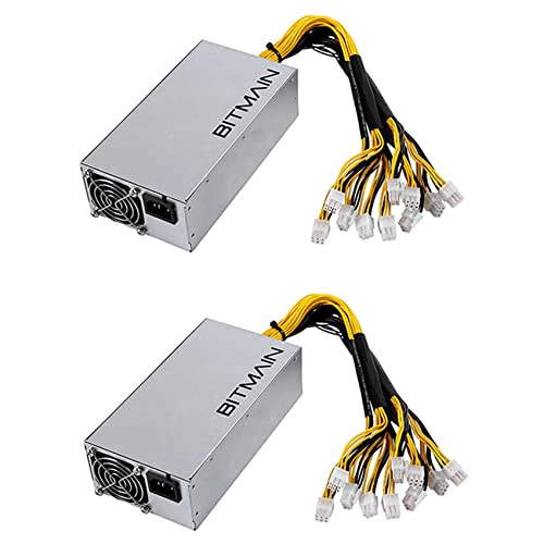 2 x APW7 1800 W Netzteil Mining PSU für Bitmain Antminer S9/L3+/A6/A7/R4/S7/E9 mit 10X PCI-E 6Pin