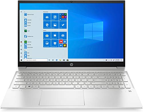 HP Pavilion Laptop 15,6 Zoll Full HD IPS Display (AMD Ryzen 7 5700U, 8GB DDR4 RAM, 512GB SSD, AMD Grafik, Windows 11, Fingerabdrucksensor, QWERTZ Tastatur) Silber