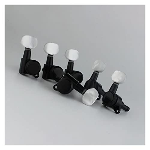 Schwarze Farbe Guitar Locking Tuners Gitarren-Gitarren-Stimmwirbel-Mechanik-Zubehör Stimmgeräte Ersatzteile für gitarren (Color : 6R)